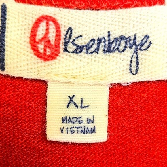 NWOT ☮️LSENBOYE RED FRONT MESH RUFFLE TANK TOP - Picture 3 of 12
